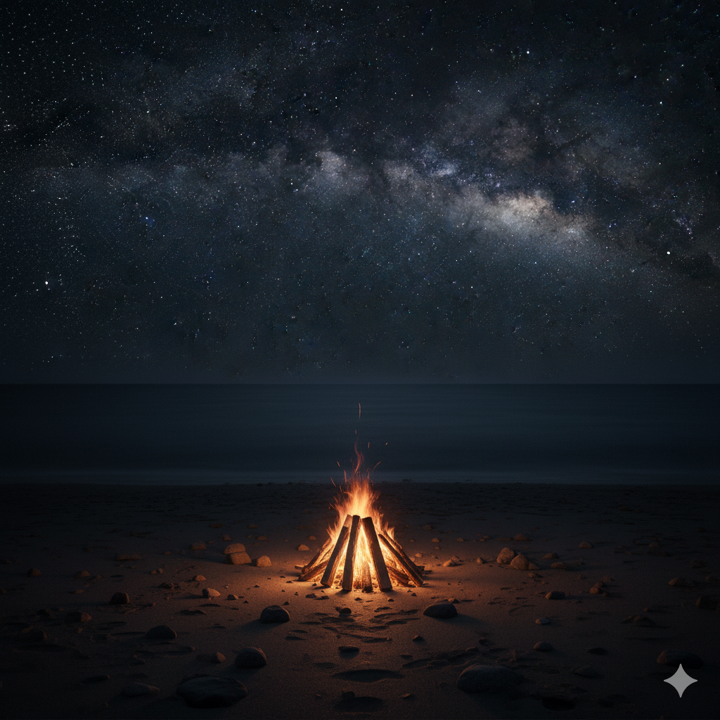 תמונת רקע של מדורה לחיבורים אנונימיים